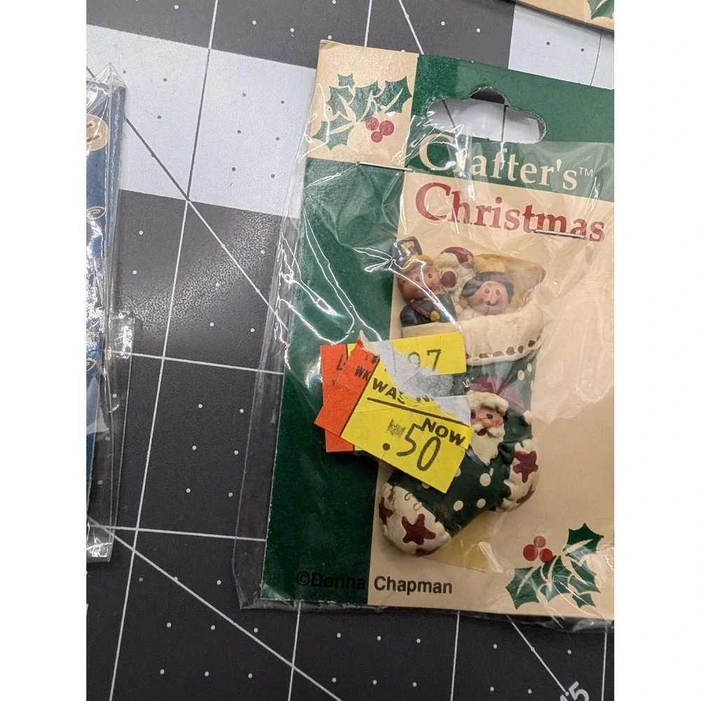 Crafters Christmas Jazz‎ Ups Christmas resin mini decor craft lot 11 sealed vtg